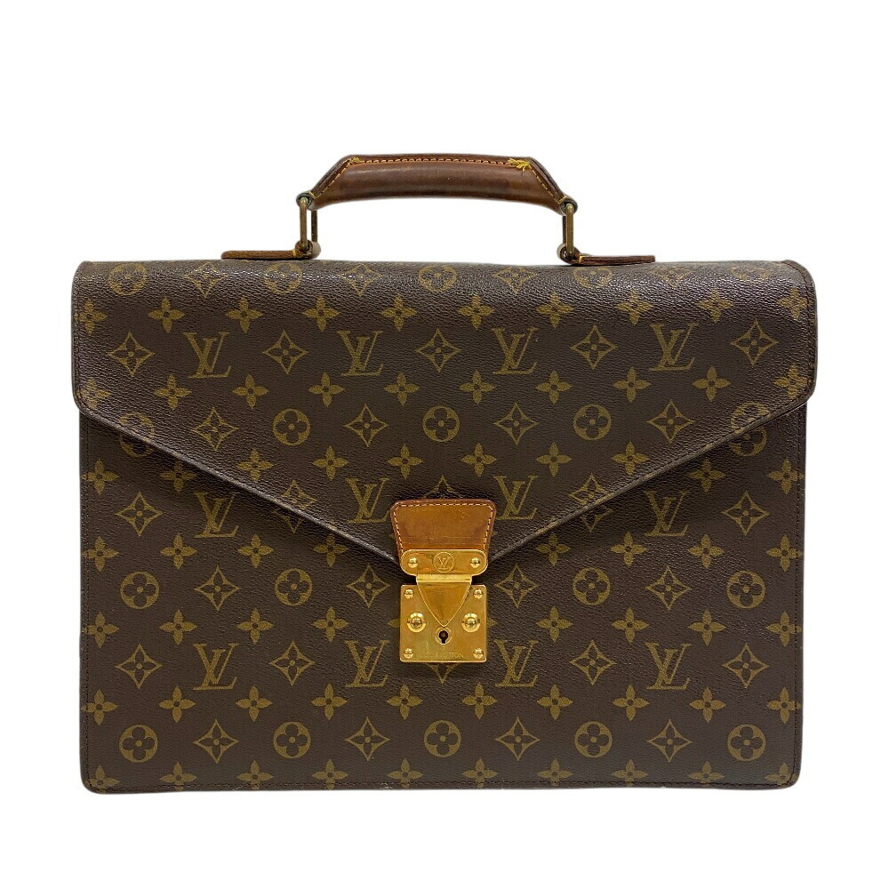 LOUIS VUITTON Serviette Conseiller Handbag Monogram Business Bag Trip Brown